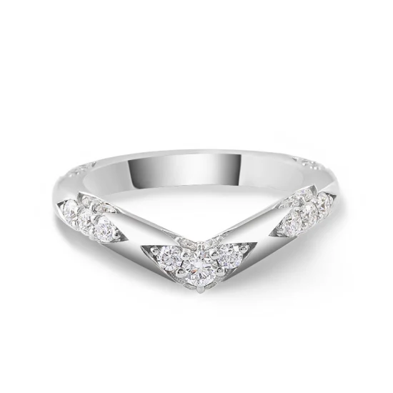 Обручальное кольцо из настоящего золота 14 карат, свадебный комплект, изогнутое кольцо для женщин, свадебные украшения