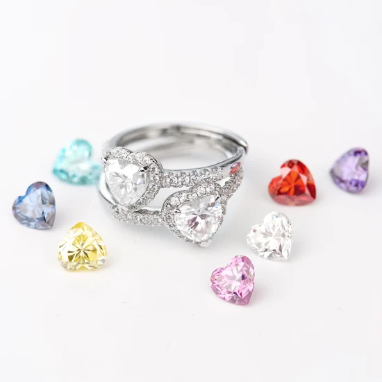 Отличный муассанит в форме сердца Vvs, оптовая цена, цвет D, свободный муассанит, драгоценный камень для колец, серег, ожерелья, изготовления ювелирных изделий