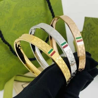 Роскошный браслет из нержавеющей стали с золотым покрытием шириной 3 мм 5 мм, свадебные женские ювелирные изделия, браслеты-манжеты GG для женщин